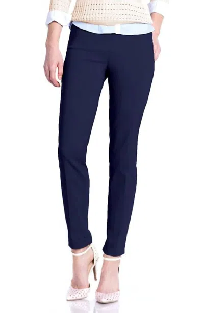 Slimsation By Multiples Ankle Pants In Midnight In Multi