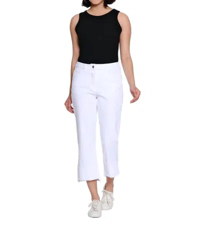 Slimsation By Multiples Cropped Denim Pants In White