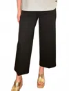 Slimsation By Multiples No Waist Wide Leg Crop Pant In Black In Black