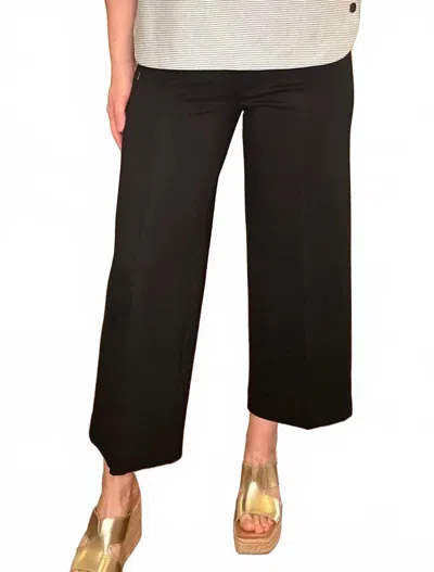 Slimsation By Multiples No Waist Wide Leg Crop Pant In Black