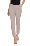 Slimsation By Multiples Pull-on Ankle Pant With Real Pockets In Stone In Neutral