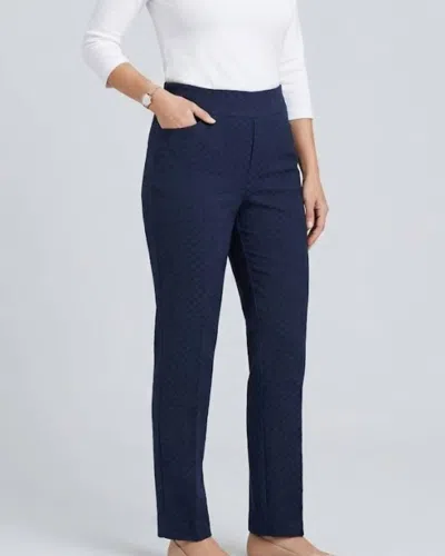 Slimsation By Multiples Pull On Crop Pant In Midnight In Multi