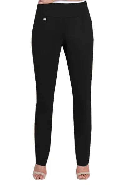 Slimsation By Multiples Pull On Ease-y Fit Pant In Black