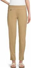 Slimsation By Multiples Relaxed Tapered Leg Pant In Truffle In Animal Print
