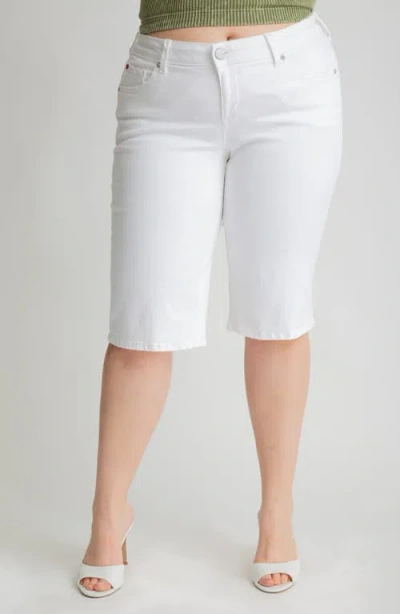 Slink Jeans Bermuda Shorts In Optical White