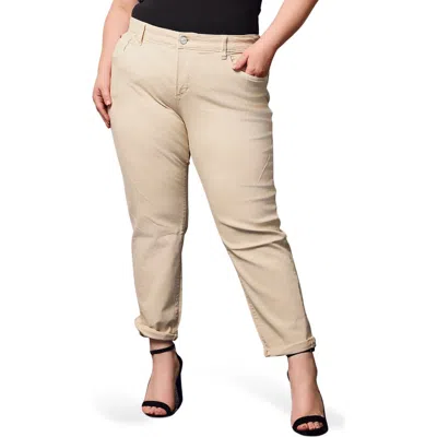 Slink Jeans Boyfriend Jeans In Beige