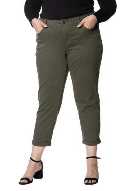 Slink Jeans Boyfriend Jeans In Bronze Green