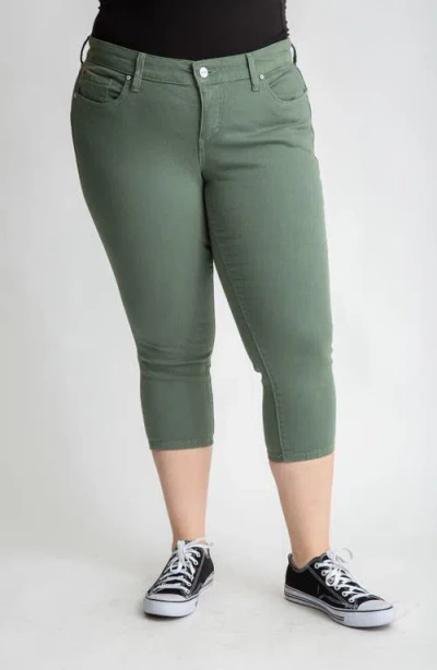 Slink Jeans Crop Jeans In Green