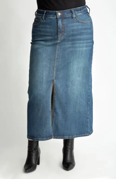 Slink Jeans Denim Maxi Skirt In Brielle