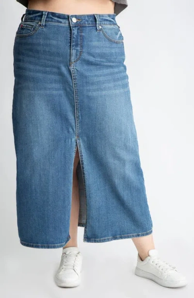 Slink Jeans Denim Maxi Skirt In Gemma