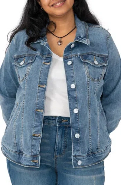 Slink Jeans Denim Trucker Jacket In Multi