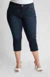 Slink Jeans Frayed Crop Capri Jeans In Baylor