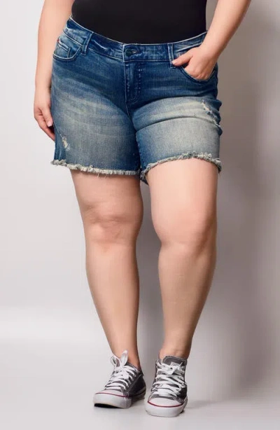 Slink Jeans Frayed Denim Shorts