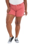 Slink Jeans Frayed Hem Side Vent Shorts