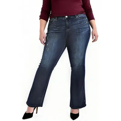 Slink Jeans High Waist Bootcut Jeans In Blue