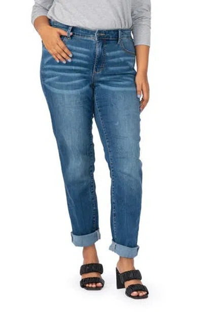 Slink Jeans High Waist Boyfriend Jeans In Blue