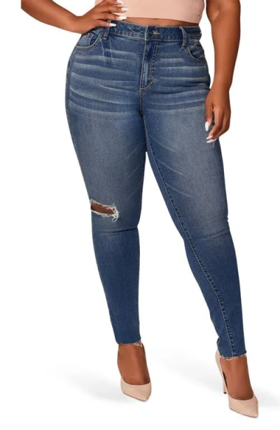 Slink Jeans High Waist Skinny Jeans In Juniper