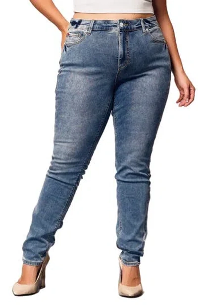 Slink Jeans High Waist Skinny Jeans In Blue