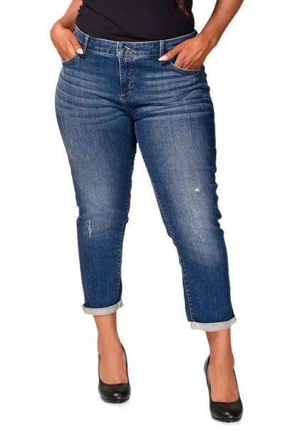 Slink Jeans High Waist Straight Leg Boyfriend Jeans In Ellie
