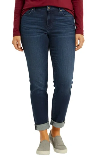 Slink Jeans Mid Rise Boyfriend Jeans In Blue