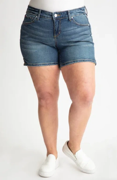 Slink Jeans Mid Rise Denim Shorts In Nora