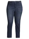 SLINK JEANS, PLUS SIZE WOMEN'S HIGH-RISE ANKLE-CROP JEANS