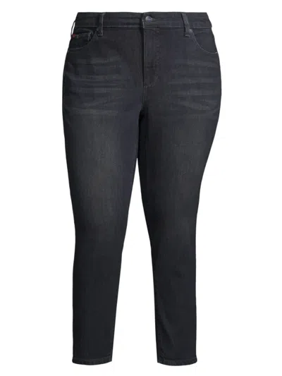 Slink Jeans, Plus Size Women's High-rise Ankle-crop Jeans In Taytum