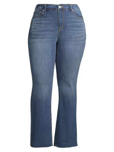 Slink Jeans, Plus Size Women's High-rise Boot-cut Jeans In Aubree