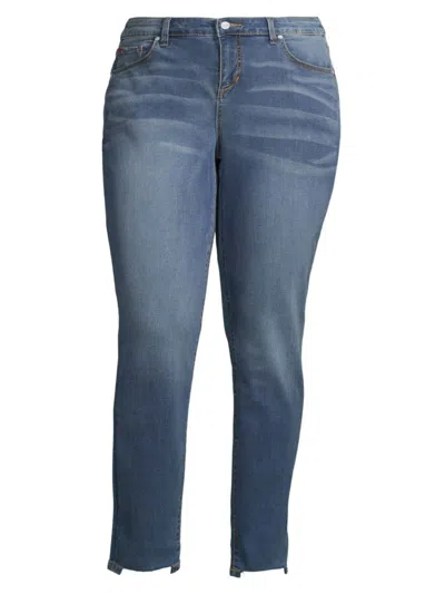Slink Jeans, Plus Size Women's Medium-rise Slim-fit Jeans In Peyton