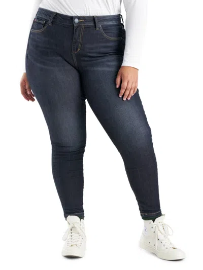 Slink Jeans Plus Women's Plus High Rise Ankle Slim Jeans In Blue