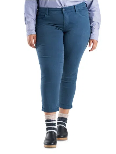 Slink Jeans Plus Women's Plus High Rise Cropped Boyfriend Jeans In Hydro