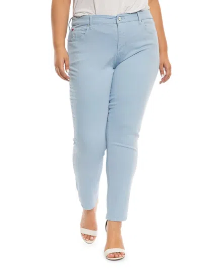 Slink Jeans Plus Women's Plus Midrise Boyfriend Jeans In Cerulean