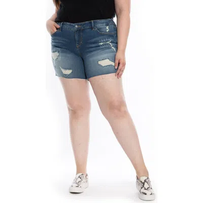 Slink Jeans Ripped Denim Cutoff Shorts