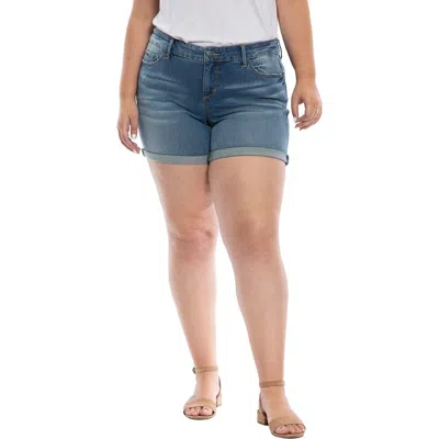 Slink Jeans Ripped Denim Cutoff Shorts In Kinslee