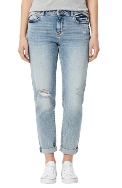 Slink Jeans Straight Leg Boyfriend Jeans In Blue