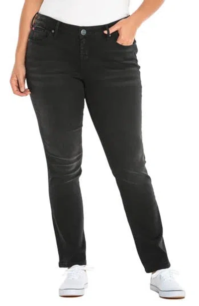 Slink Jeans Straight Leg Jeans In Black