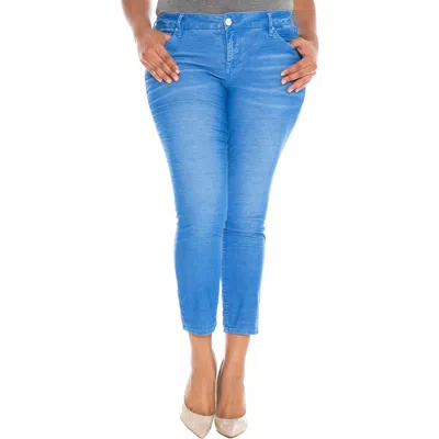 Slink Jeans Stretch Corduroy Cropped Skinny Pants In Animal Print