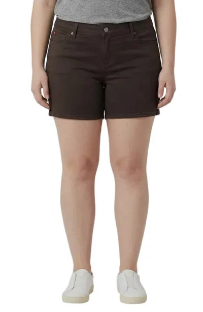 Slink Jeans Stretch Cotton Blend Shorts In Black