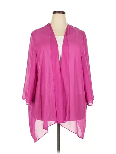 Pre-owned Slinky Brand 3/4 Sleeve Blouse In Pink