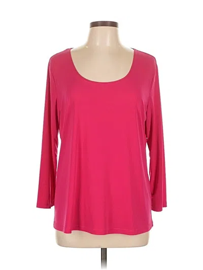 Pre-owned Slinky Brand 3/4 Sleeve T-shirt In Pink