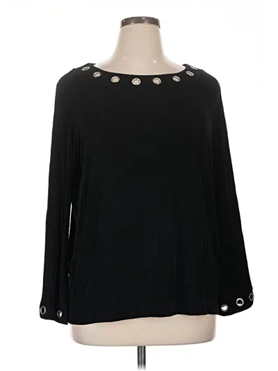 Pre-owned Slinky Brand 3/4 Sleeve T-shirt In Black