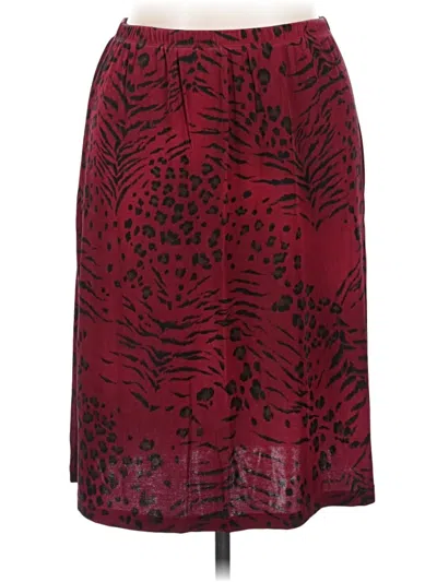 Pre-owned Slinky Brand Casual Skirt In Burgundy
