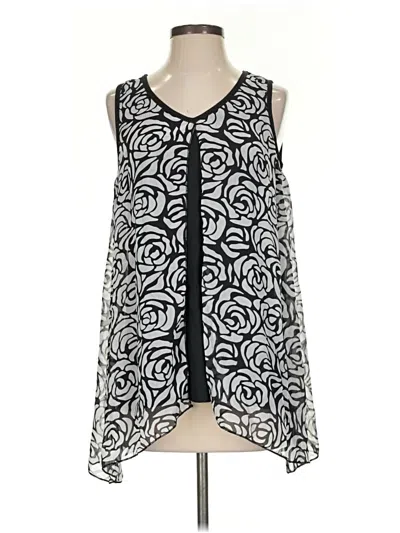 Pre-owned Slinky Brand Sleeveless Blouse In Black