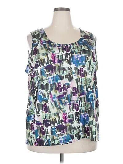 Pre-owned Slinky Brand Sleeveless Blouse In Green