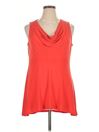 Pre-owned Slinky Brand Sleeveless Top Red Cowl Neck Tops