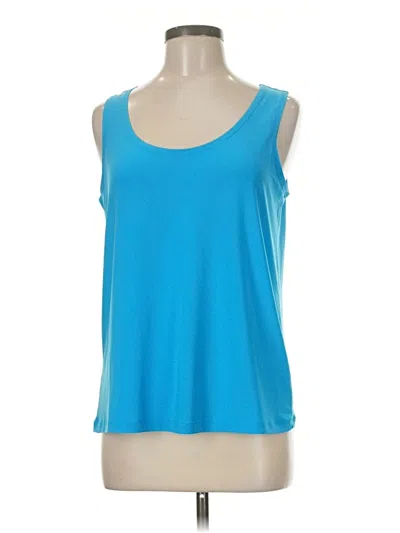 Pre-owned Slinky Brand Tank Top Blue Strapless Neckline Tops