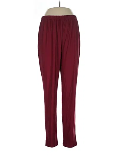 Pre-owned Slinky Brand Track Pants In Burgundy
