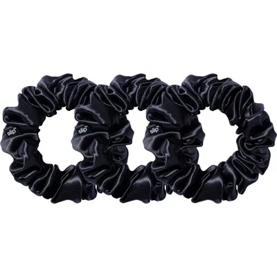 Slip 3-pack Large Silk Scrunchie Set In Black