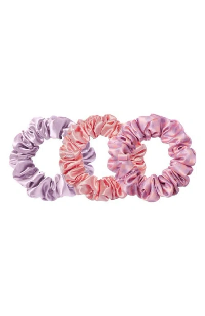 Slip 3-pack Large Silk Scrunchies In Belleflower