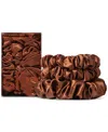 Slip 3-pc. Pure Silk Back-to-basics Assorted Scrunchies Set In Auburn